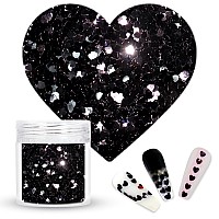 Laza 2G Chunky Glitter For Valentines Day Heart Glitter Confetti Nail Charms Sequins Stickers Sparkle For Diy Crafts Nail Art De