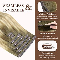 Goo Goo Clip In Hair Extensions Real Human Hair Remy Human Hair Extensions Clip Ins For Women Natural Human Hair 18Inch 130G