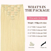 Goo Goo Clip In Hair Extensions Real Human Hair Remy Human Hair Extensions Clip Ins For Women Natural Human Hair 20Inch 110G