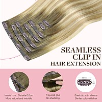 Goo Goo Clip In Hair Extensions Real Human Hair Remy Human Hair Extensions Clip Ins For Women Natural Human Hair 18Inch 110G