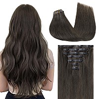 Goo Goo Clip In Hair Extensions Real Human Hair Remy Human Hair Extensions Clip Ins For Women Natural Human Hair 22Inch 110G