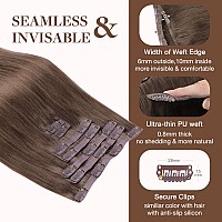 Goo Goo Clip In Hair Extensions Real Human Hair Remy Human Hair Extensions Clip Ins For Women Natural Human Hair 20Inch 150G