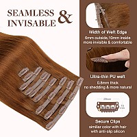 Goo Goo Clip In Hair Extensions Real Human Hair Remy Human Hair Extensions Clip Ins For Women Natural Human Hair 14Inch 130G