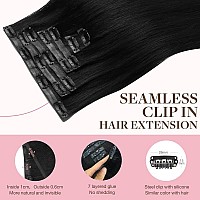 Goo Goo Clip In Hair Extensions Real Human Hair Remy Human Hair Extensions Clip Ins For Women Natural Human Hair 16Inch 110G