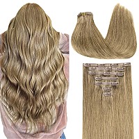 Goo Goo Clip In Hair Extensions Real Human Hair Remy Human Hair Extensions Clip Ins For Women Natural Human Hair 22Inch 110G