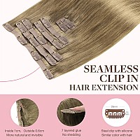 Goo Goo Clip In Hair Extensions Real Human Hair Remy Human Hair Extensions Clip Ins For Women Natural Human Hair 22Inch 110G