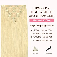 Goo Goo Clip In Hair Extensions Real Human Hair Remy Human Hair Extensions Clip Ins For Women Natural Human Hair 20Inch 150G