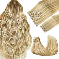 Goo Goo Clip In Hair Extensions Real Human Hair Remy Human Hair Extensions Clip Ins For Women Natural Human Hair 22Inch 150G