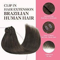 Goo Goo Clip In Hair Extensions Real Human Hair Remy Human Hair Extensions Clip Ins For Women Natural Human Hair 22Inch 150G