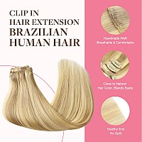 Goo Goo Clip In Hair Extensions Real Human Hair Remy Human Hair Extensions Clip Ins For Women Natural Human Hair 14Inch 150G