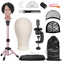 Klvied Reinforced Wig Mannequin Stand With Head Setrose Golden