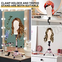 Klvied Reinforced Wig Mannequin Stand With Head Setrose Golden