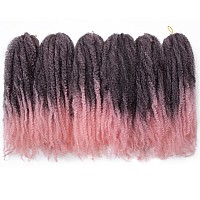 6 Packs Marley Hair 18 Inch Marley Twist Hair Afro Twist Marley Braiding Hair For Faux Locs Crochet Hair Synthetic Hair Extensio