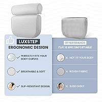 Luxstep Bath Pillow Bathtub Pillow With 6 Nonslip Suction Cups For Headneck And Back Support Extra Thick And Soft Air Mesh Sp