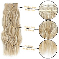 Msbelle Clip In Hair Extensions Clip Ins 20Inch Hair Extension Clips Blonde Hair Extensions Synthetic Thick Hair Piece For Women