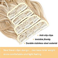 Msbelle Clip In Hair Extensions Clip Ins 20Inch Hair Extension Clips Blonde Hair Extensions Synthetic Thick Hair Piece For Women