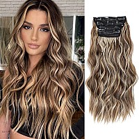 Msbelle Clip In Hair Extensions Clip Ins 20Inch Hair Extension Clip Blonde Hair Extensions Synthetic Thick Hair Piece For Women