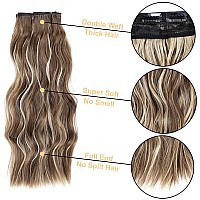 Msbelle Clip In Hair Extensions Clip Ins 20Inch Hair Extension Clip Blonde Hair Extensions Synthetic Thick Hair Piece For Women