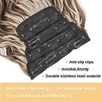 Msbelle Clip In Hair Extensions Clip Ins 20Inch Hair Extension Clip Blonde Hair Extensions Synthetic Thick Hair Piece For Women