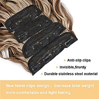 Msbelle Clip In Hair Extensions Clip Ins 20Inch Hair Extension Clips Dark Brown Hair Extensions Synthetic Thick Hair Piece For W