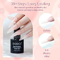 Eodci Jelly Neutral Gel Nail Polish Set 6 Colors Jelly Gel Polish Pastel Pink Nail Polish Gel Mocha Brown Nude Gel Nail Polish S