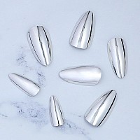 24 Pcs Coffin Press On Nails Long Sunjasmine Fake Nails Glue On Nails Glossy False Nails With Glue Acrylic Nails For Women An