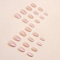 24 Pcs Press On Nails Sunjasmine Fake Nails With Designs Acrylic Nails False Nails With Nail Glue For Women Silver With Glitt