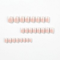 24 Pcs Press On Nails Sunjasmine Fake Nails With Designs Acrylic Nails False Nails With Nail Glue For Women Pink White Gradie