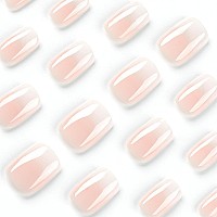 24 Pcs Press On Nails Sunjasmine Fake Nails With Designs Acrylic Nails False Nails With Nail Glue For Women Pink White Gradie