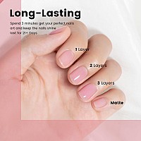 Rarjsm Light Pink Rubber Base Gel Nail Polish Nude Skin Tone Rubber Base Gel For Nails Natural Nude Color French Manicure Brush