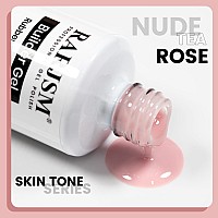 Rarjsm Rubber Base Gel Nail Polish Tea Rose Pink Nude Skin Tone Rubber Base Gel For Nails Natural Nude Color French Manicure Bru