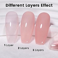 Rarjsm Rubber Base Gel Nail Polish Tea Rose Pink Nude Skin Tone Rubber Base Gel For Nails Natural Nude Color French Manicure Bru