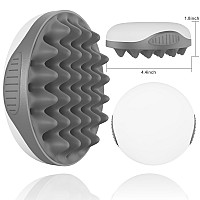 Wttorde Silicone Hair Brush Gray Curly Hair Brush With Doublesided Use Different Sized Holes For Curling Afro And Short Hai