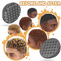 Wttorde Silicone Hair Brush Gray Curly Hair Brush With Doublesided Use Different Sized Holes For Curling Afro And Short Hai