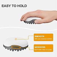 Wttorde Silicone Hair Brush Gray Curly Hair Brush With Doublesided Use Different Sized Holes For Curling Afro And Short Hai