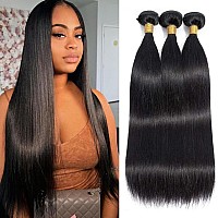 Human Hair Bundles Straight Bundles Human Hair 20 22 24 Inch 3 Bundles 100 Unprocessed Brazilian Virgin Hair Straight Bundles D