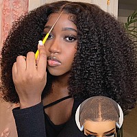 Nadula Pre Everything Glueless 13X4 Precut Lace Front Wig Human Hair Kinky Curly 1St Ever 0Glue Lace Frontal Wig With 3D Dome