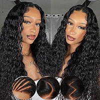 Nadula Pre Everything Glueless 13X4 Bye Bye Knots Pre Cut Lace Front Water Wave Wigs Human Hair Pre Plucked Bleached Invisible K