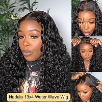 Nadula Pre Everything Glueless 13X4 Bye Bye Knots Pre Cut Lace Front Water Wave Wigs Human Hair Pre Plucked Bleached Invisible K