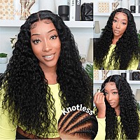 Nadula Pre Everything Glueless 13X4 Bye Bye Knots Pre Cut Lace Front Water Wave Wigs Human Hair Pre Plucked Bleached Invisible K