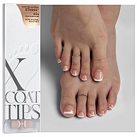 Btartboxnails Xcoattips Toe Nail Tips Short French Toenails Press On 160Pcs Nude Soft Gel Toe Nail Tips French Glue On Toe N