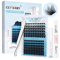 Diy Eyelash Extension Kit Gemerry Lash Clusters Kit With 144 Pcs Lash Clusters Mix 816Mm 10Ml Bond And Seal Lash Glue Remover A