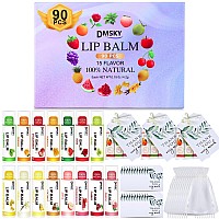 Dmsky 90 Pack Lip Balm Natural Lip Balm Bulk With Vitamin E And Coconut Oil Moisturizing Soothing Chapped Lips Gifts For Wome