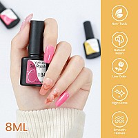 Vanreesa 24 Pcs Gel Nail Polish Set 21 Colors Gel Nail Polish Glossy Matte Top Coat Yellow Orange Green Blue Pink Gel Polish G