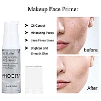 Phoera Foundation Makeup For Wome Full Coverage Foundation Setface Primer Foundation Brush Powder Brush5 Makeup Sponge30Ml Ph