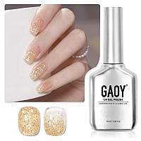 Gaoy Glitter Gel Nail Polish 16Ml Jelly Sparkly Gel Polish Shiny Seashell Soak Off Translucent Uv Gel For Nail Art Diy 2200 S