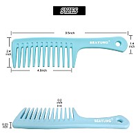 Beayung 2 Pcs Large Wide Tooth Comb Shower Combs For Women Curly Hair Brush Detangling Comb Hair Styling Comb Hairdressing