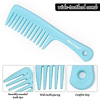 Beayung 2 Pcs Large Wide Tooth Comb Shower Combs For Women Curly Hair Brush Detangling Comb Hair Styling Comb Hairdressing