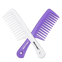 Beayung 2 Pcs Large Wide Tooth Comb Shower Combs For Women Curly Hair Brush Detangling Comb Hair Styling Comb Hairdressing