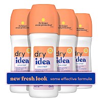 Dry Idea Rollon Deodorant Antiperspirant 2X Longer Sweat Protection 72Hour Odor Protection Unscented Hypoallergenic